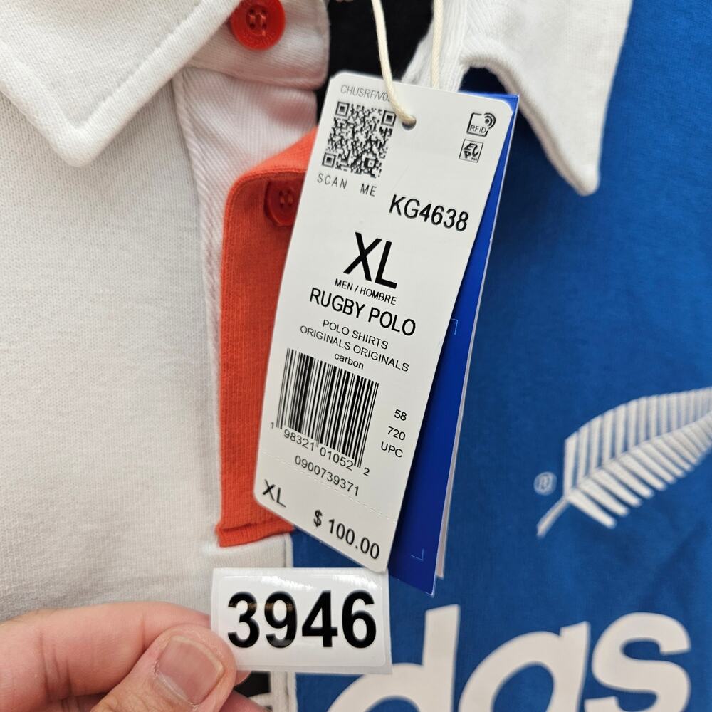 ADIDAS ORIGINALS MEN'S XL RUGBY POLO LONG SLEEVE SHIRT PATCHWORK NWT KG4638 - Picture 5 of 7